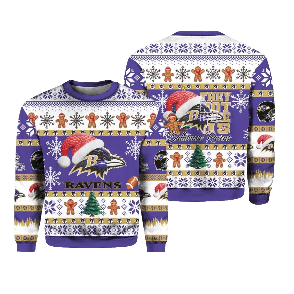 Ravens Santa They Not Like Us Ugly Christmas Sweater - Moonbestprint