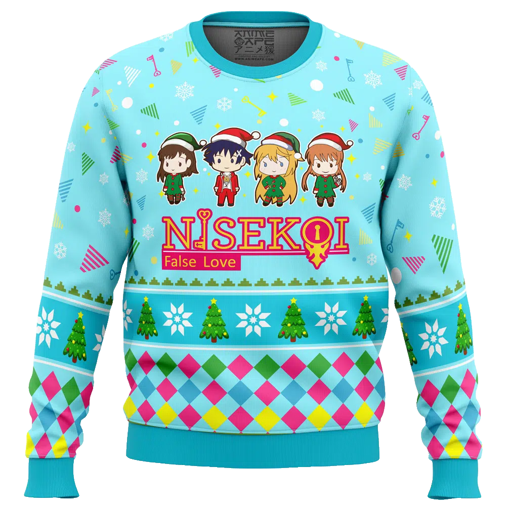 Raku And Friends Nisekoi False Love Ugly Christmas Sweater – Moonbestprint