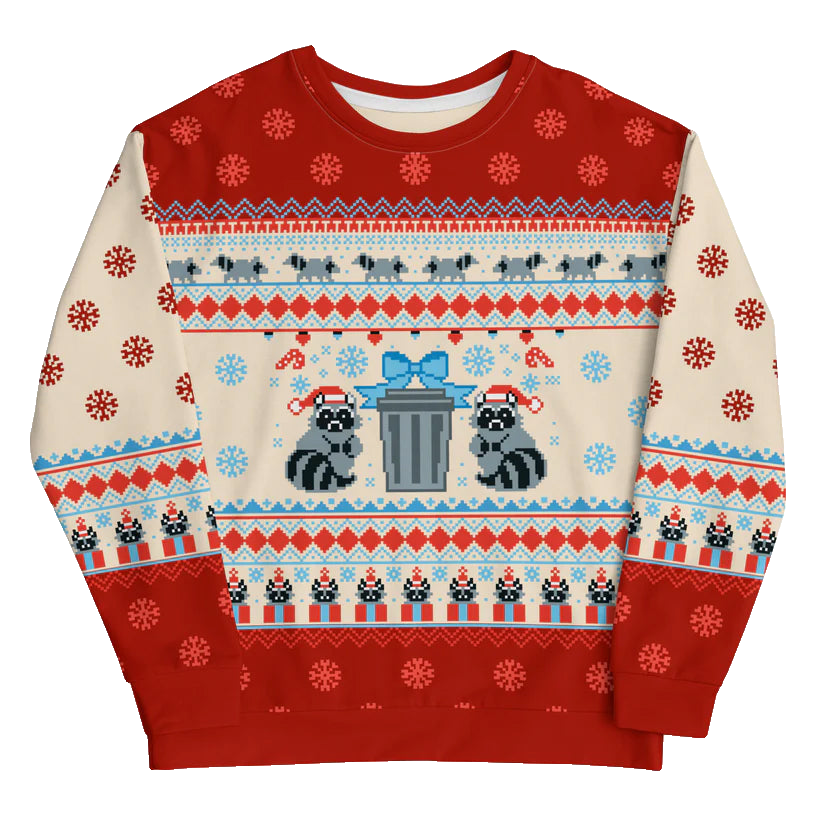 Raccoon Ugly Christmas Sweater 2025 – Moonbestprint