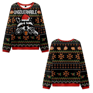 Raccoon Ungovernable Ugly Sweater 2026 Christmas - Moonbestprint
