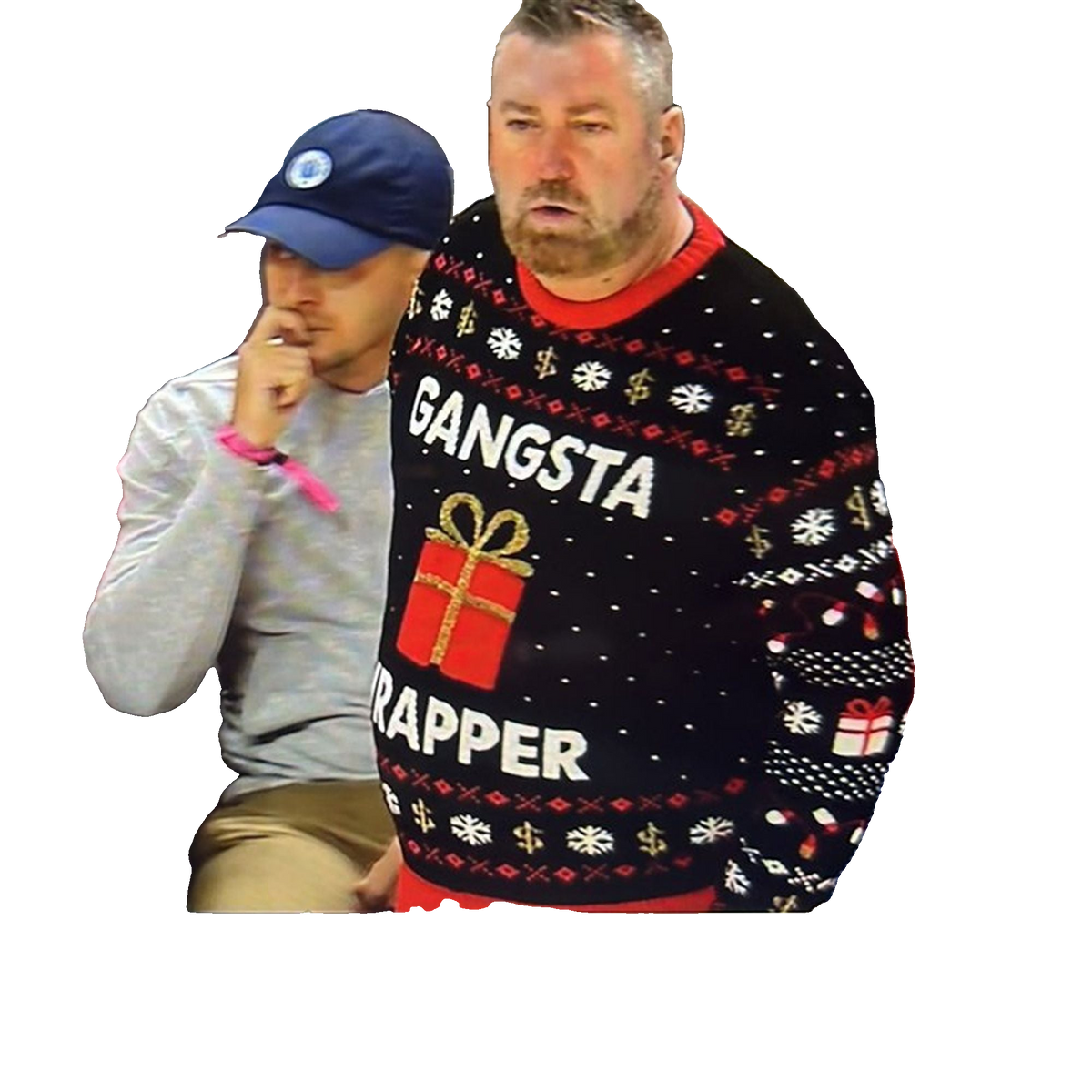 Queens Coach Grant Leonard Gangsta Wrapper Christmas Ugly Sweater - Moonbestprint