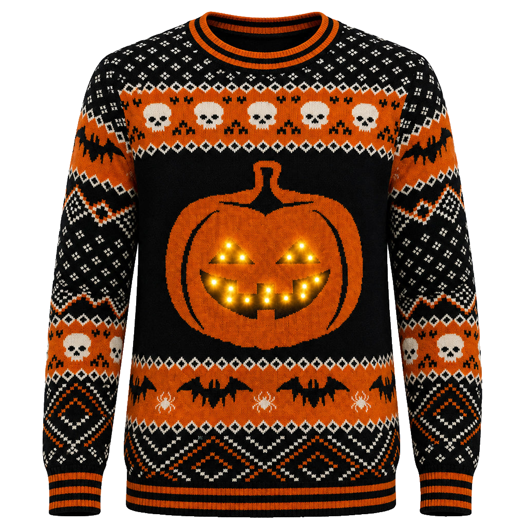 Pumpkin Ugly Sweater For Halloween 2026 – Moonbestprint