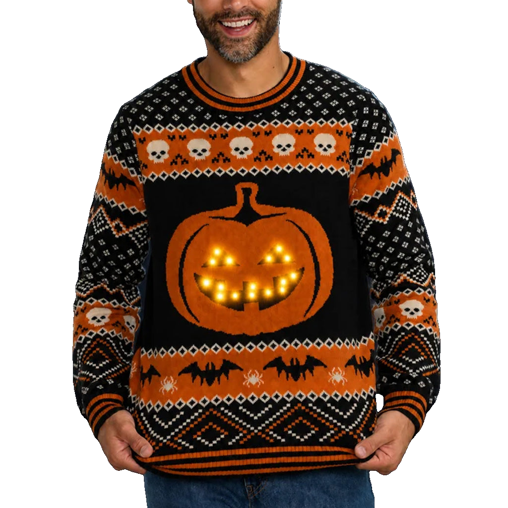Pumpkin Ugly Sweater For Halloween 2026 – Moonbestprint