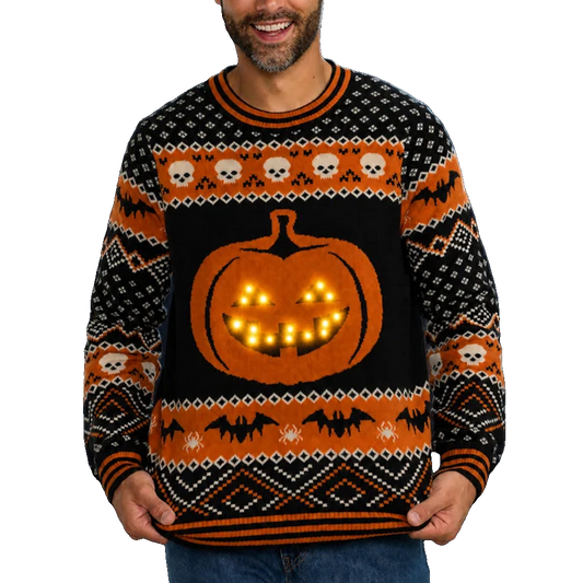 Pumpkin Ugly Sweater For Halloween 2026 – Moonbestprint