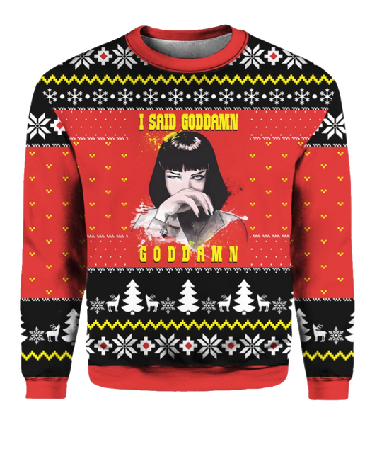 Pulp Fiction Ugly Christmas Sweater - Moonbestprint