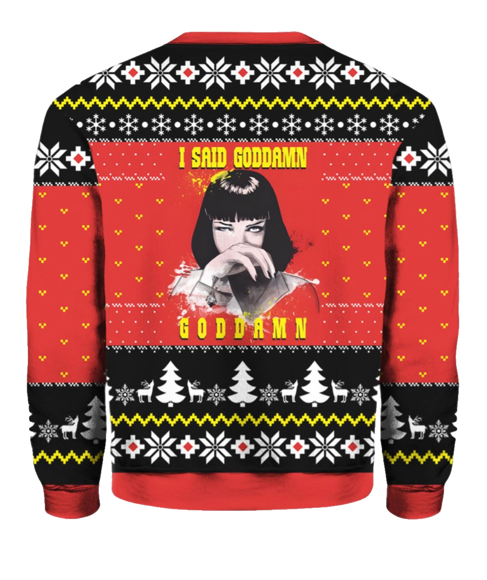 Pulp Fiction Ugly Christmas Sweater - Moonbestprint