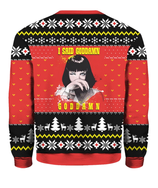 Pulp Fiction Ugly Christmas Sweater - Moonbestprint