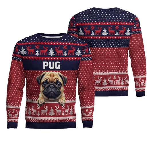 Pug Ugly Christmas Sweater - Moonbestprint