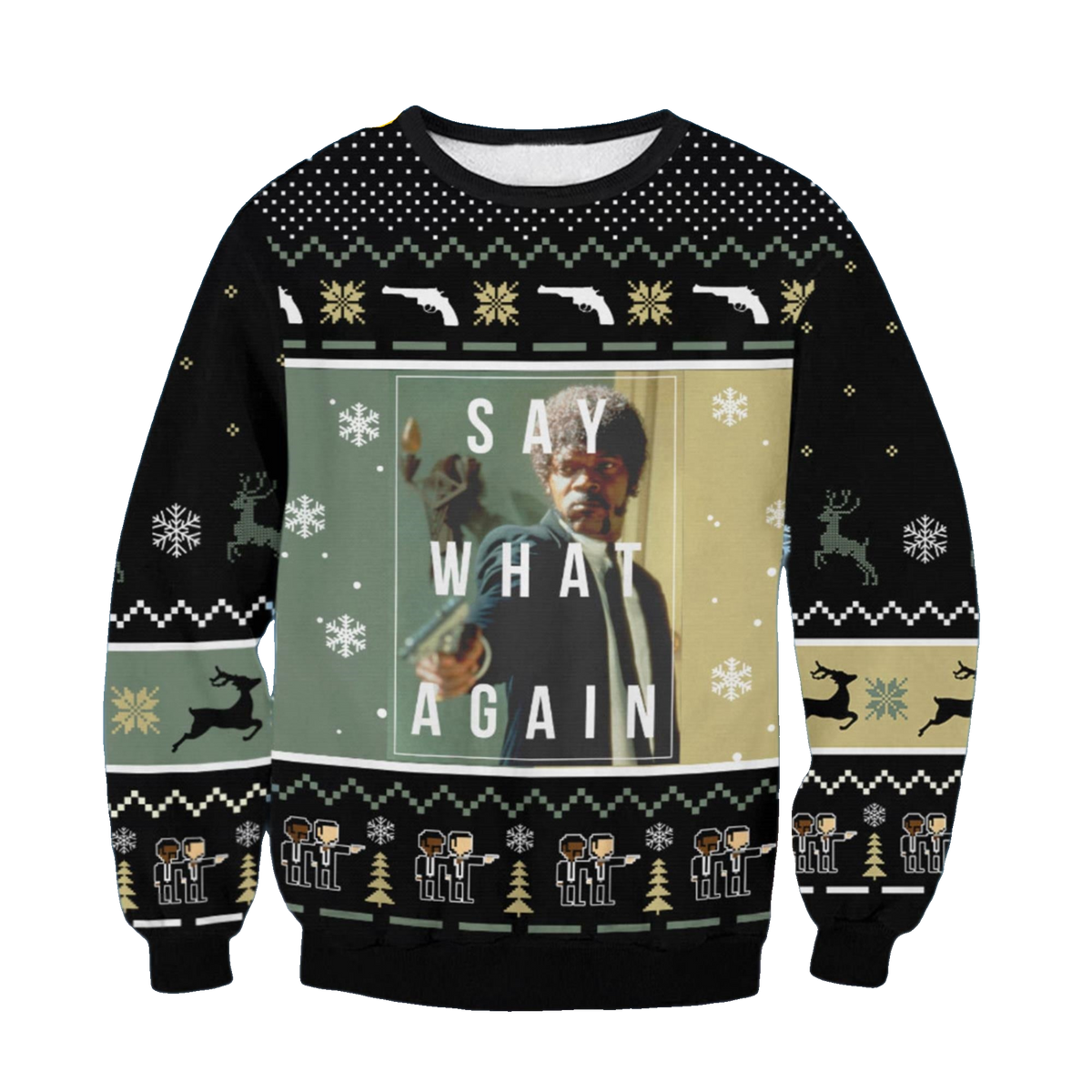 Pulp Fiction mens Classic Ugly Christmas Sweater - Moonbestprint