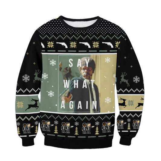 Pulp Fiction mens Classic Ugly Christmas Sweater - Moonbestprint