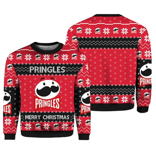 Pringles Snack Brand Ugly Christmas Sweater 2025 – Moonbestprint