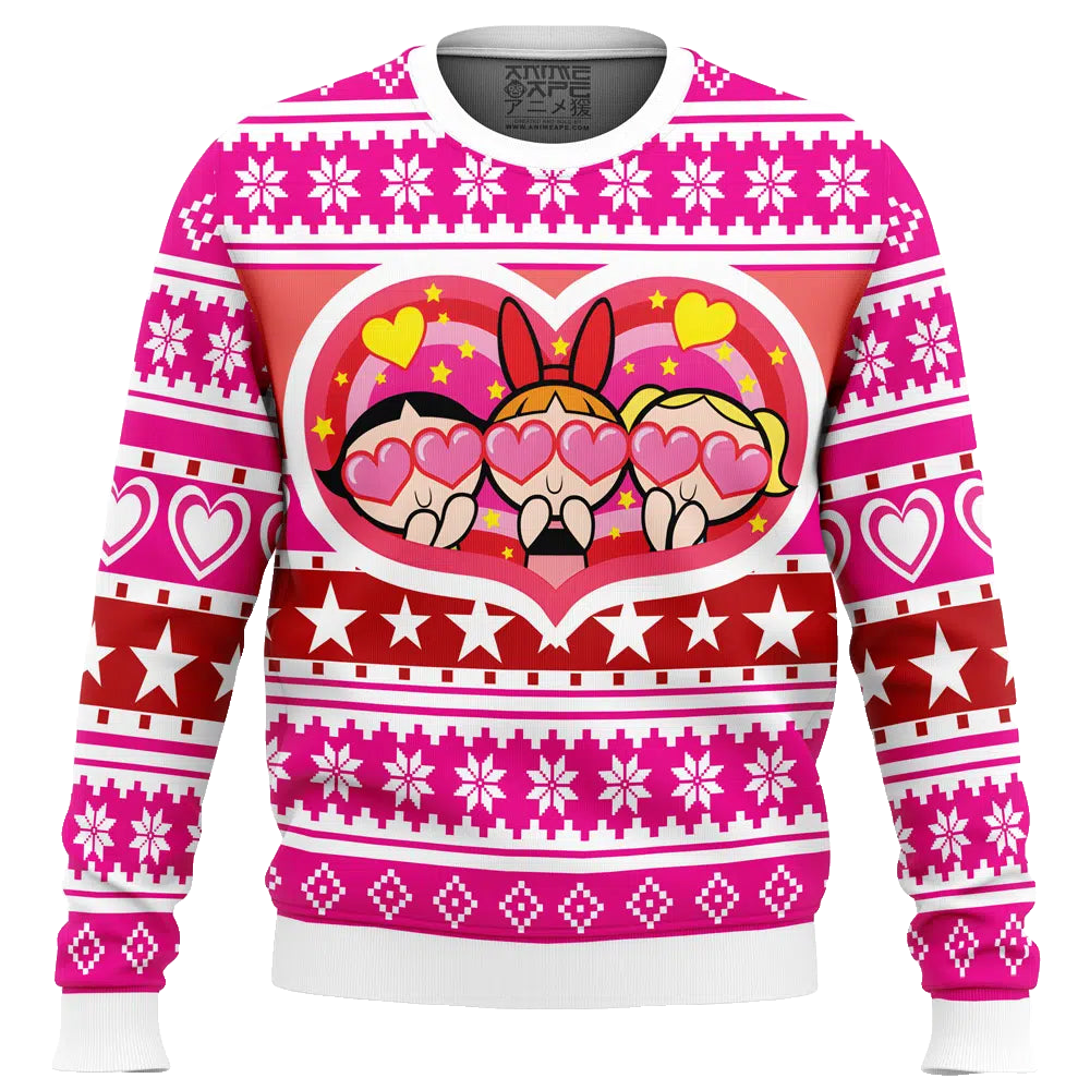 Powerpuff Girls Heart Ugly Christmas Sweater 2025 – Moonbestprint