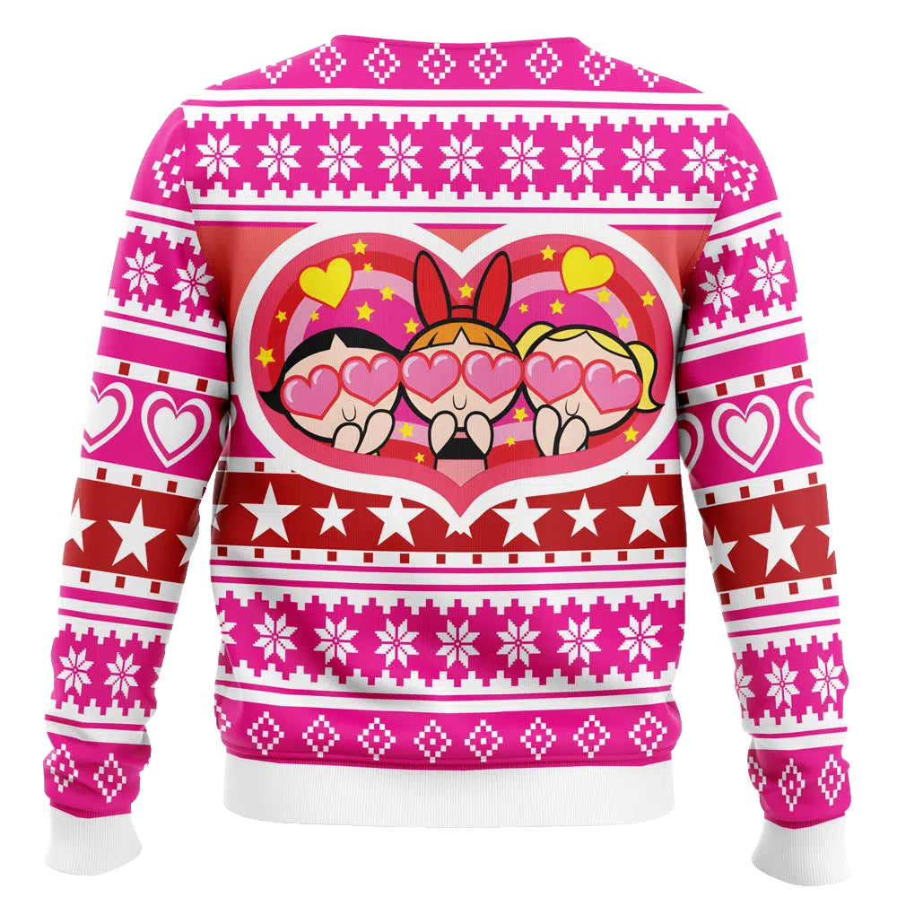 Powerpuff Girls Heart Ugly Christmas Sweater 2025 – Moonbestprint