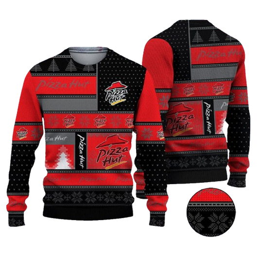 Pizza Hut Logo Ugly Christmas Sweater – Moonbestprint