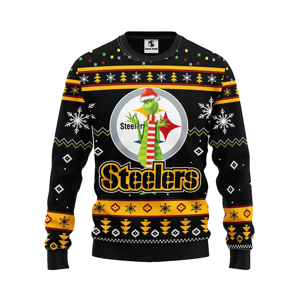 Pittsburgh Steelers Funny Grinch Ugly Christmas Sweater – Moonbestprint