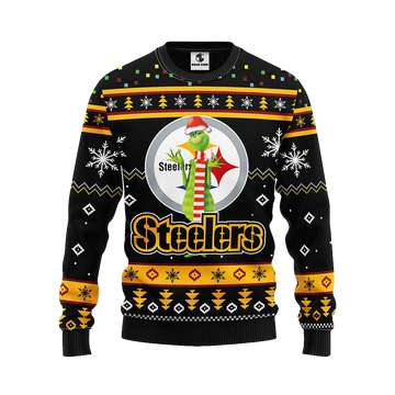 Pittsburgh Steelers Funny Grinch Ugly Christmas Sweater – Moonbestprint