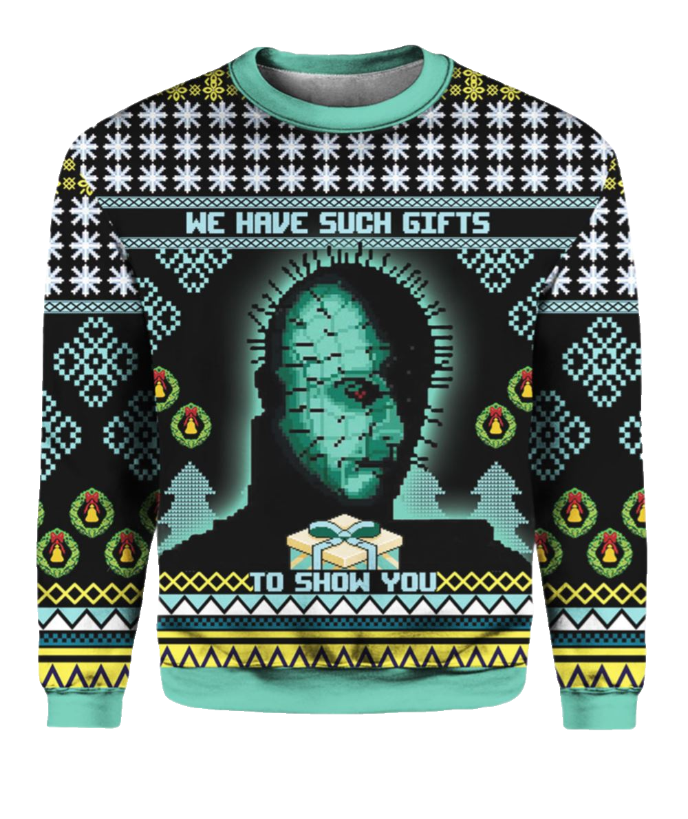 Pinhead Hellraiser We Have Such Gfts To Show You Christmas Sweater - Moonbestprint