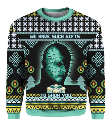 Pinhead Hellraiser We Have Such Gfts To Show You Christmas Sweater - Moonbestprint