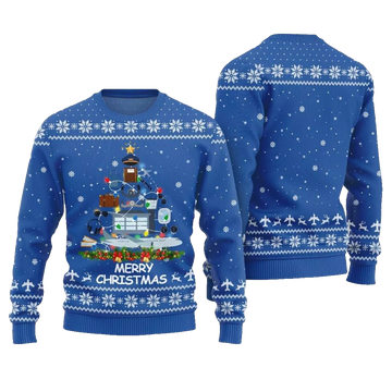 Pilot Merry Christmas Tree Ugly Sweater Christmas 2026 - Moonbestprint