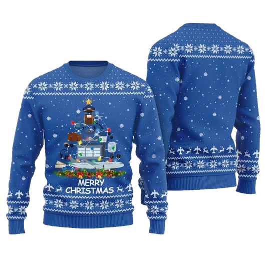 Pilot Merry Christmas Tree Ugly Sweater Christmas 2026 - Moonbestprint