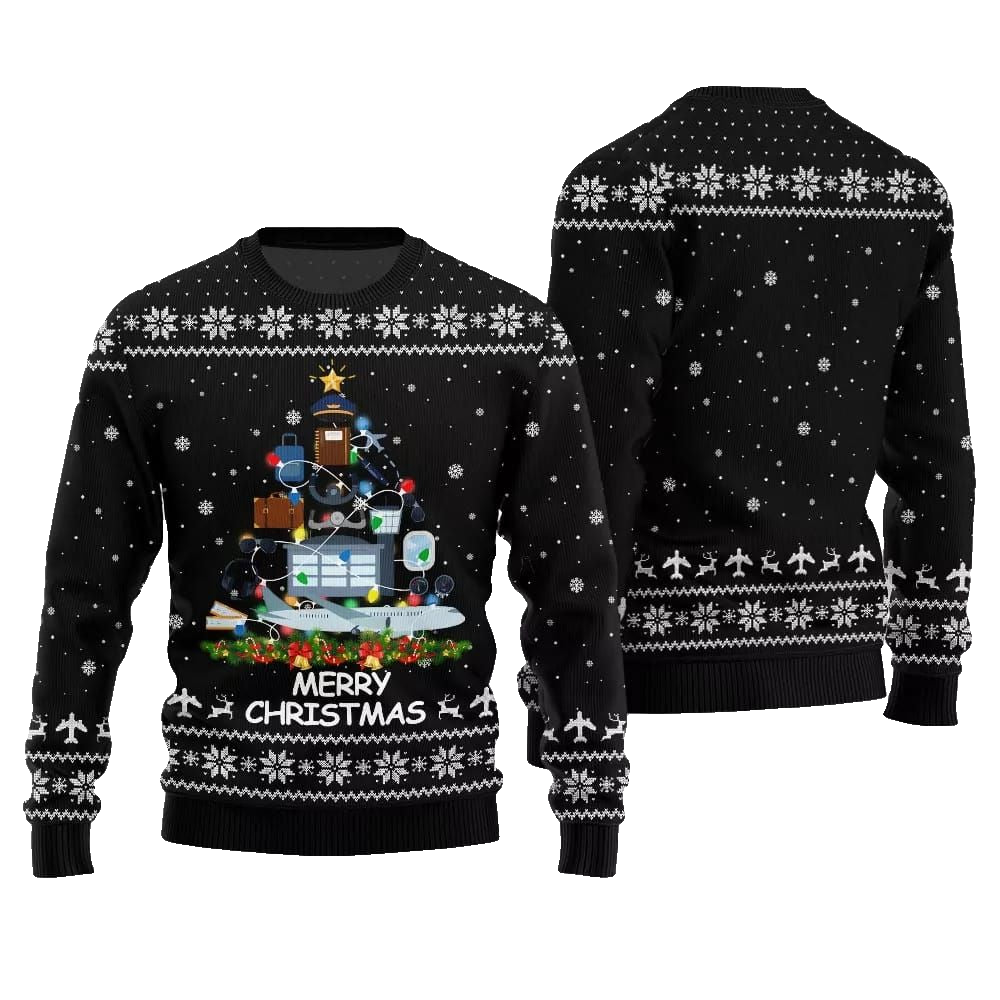 Pilot Merry Christmas Tree Ugly Sweater Christmas 2026 - Moonbestprint