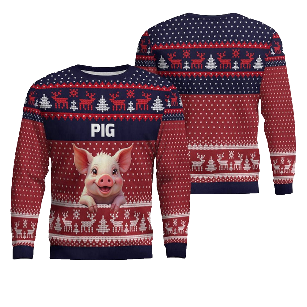 Pig Ugly Christmas Sweater - Moonbestprint