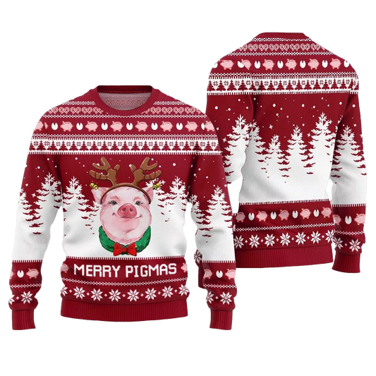 Pig Merry Pigmas Ugly Sweater 2026 Christmas - Moonbestprint