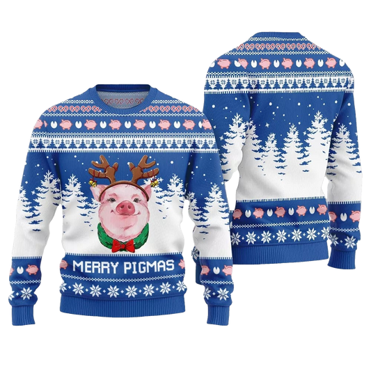 Pig Merry Pigmas Ugly Sweater 2026 Christmas - Moonbestprint