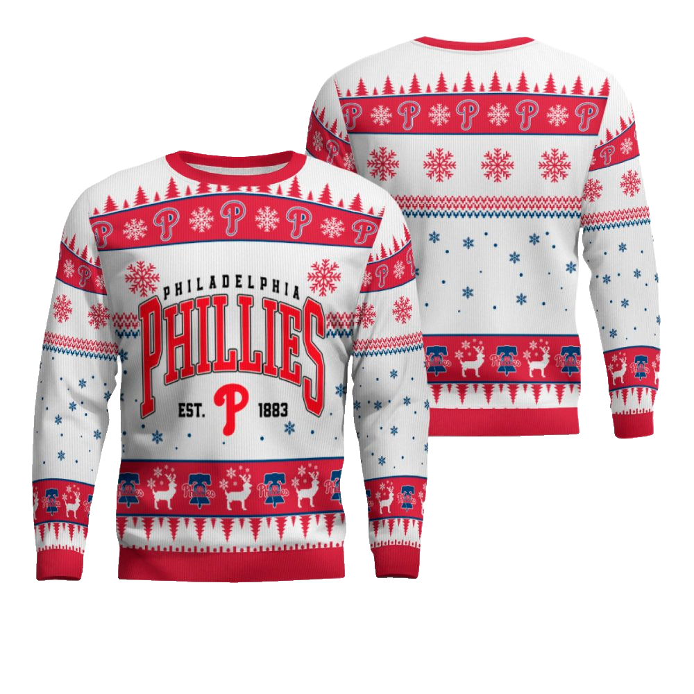 Philadelphia Phillies Baseball Christmas Ugly Sweater – Moonbestprint