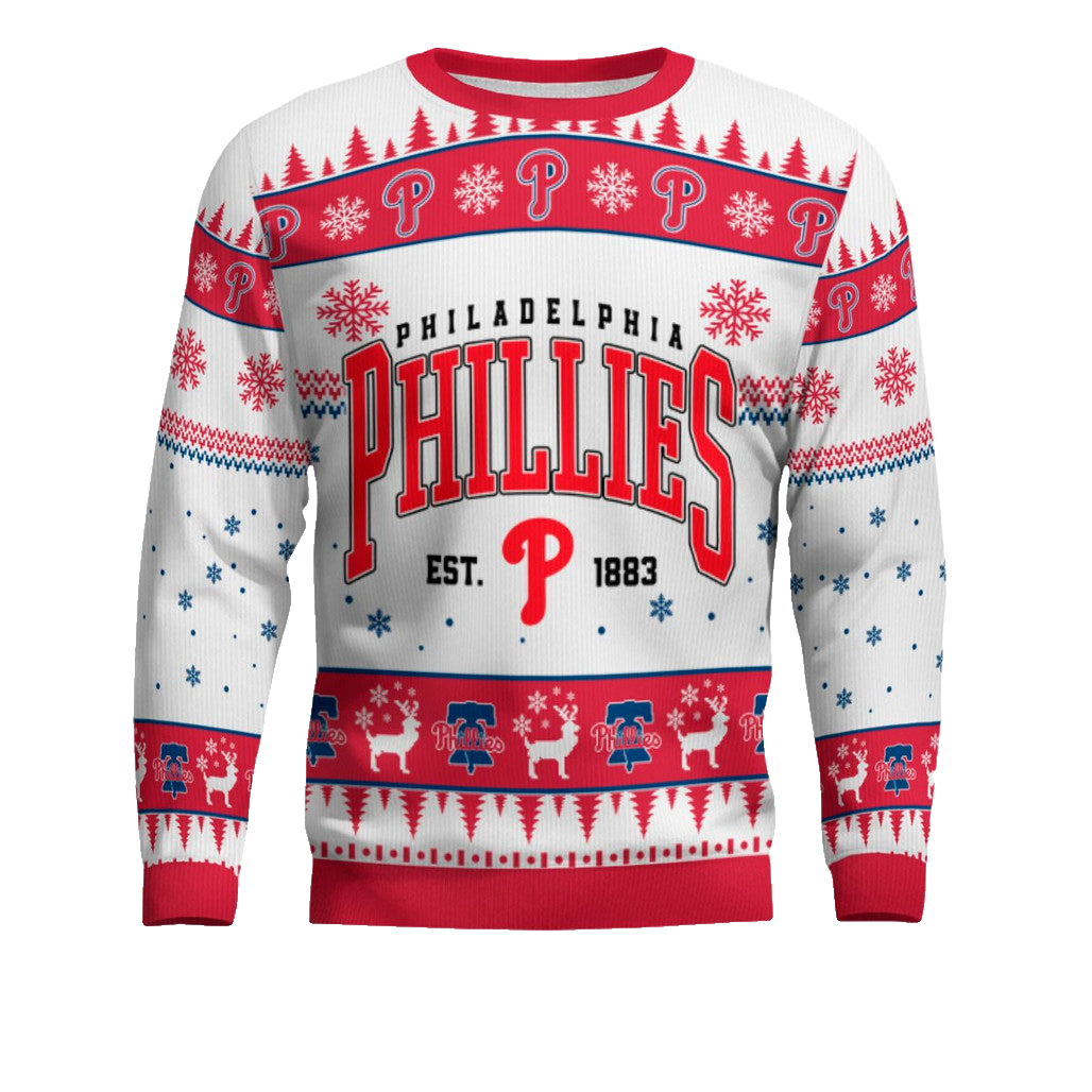 Philadelphia Phillies Baseball Christmas Ugly Sweater – Moonbestprint