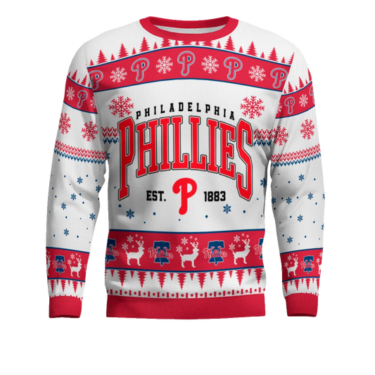 Philadelphia Phillies Baseball Christmas Ugly Sweater – Moonbestprint