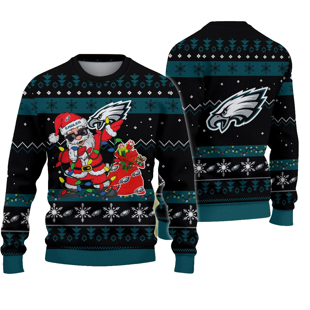 Philadelphia Eagles Santa Claus Ugly Christmas Sweater – Moonbestprint