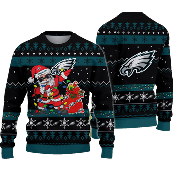 Philadelphia Eagles Santa Claus Ugly Christmas Sweater – Moonbestprint