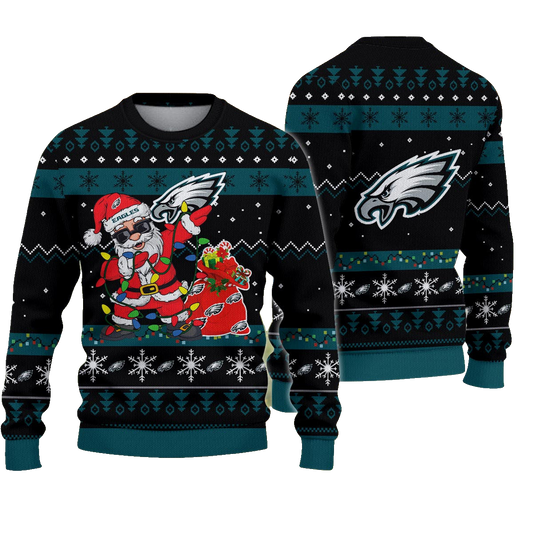 Philadelphia Eagles Santa Claus Ugly Christmas Sweater – Moonbestprint