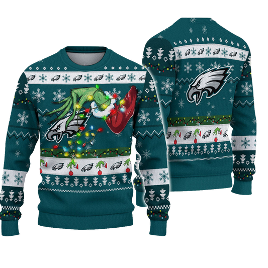Philadelphia Eagles Grinch Christmas Ugly Sweater – Moonbestprint