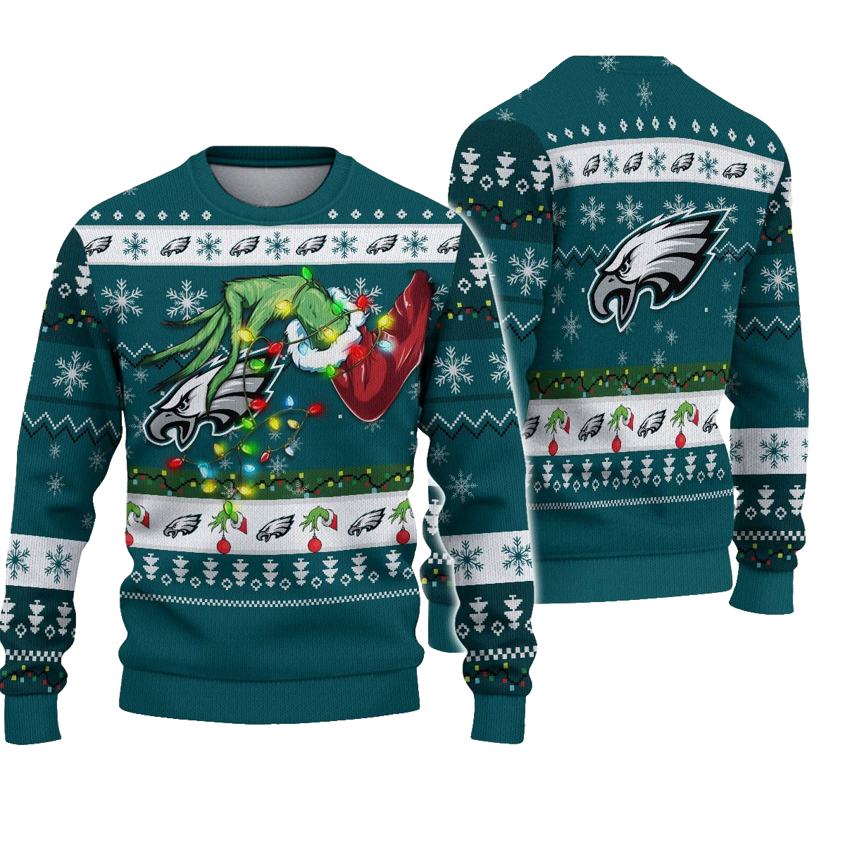 Philadelphia Eagles Grinch Christmas Ugly Sweater – Moonbestprint