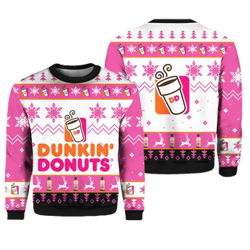 Personalized Name Dunkin Donuts Christmas Sweater - Moonbestprint