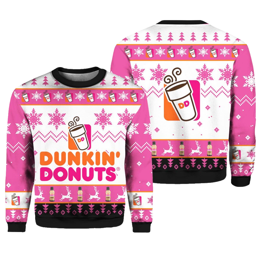 Personalized Name Dunkin Donuts Christmas Sweater - Moonbestprint