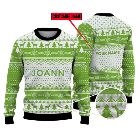 Personalized Jo Ann Stores Logo Ugly Christmas Sweater – Moonbestprint