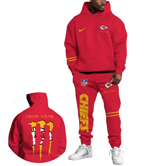 Personalized Kansas City Chiefs Monster Energy Hoodie - Moonbestprint