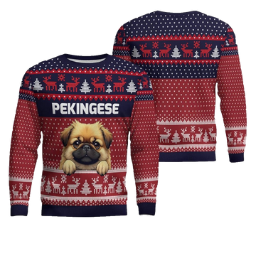 Pekingese Ugly Christmas Sweater - Moonbestprint