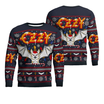 Ozzy Osbourne Multicolour Holiday Christmas Ugly Sweater – Moonbestprint