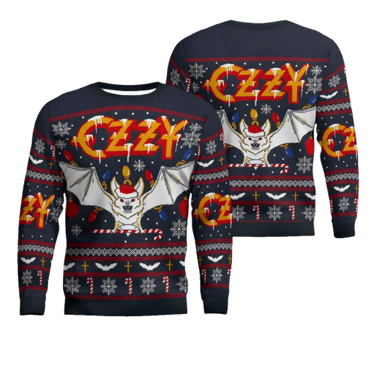 Ozzy Osbourne Multicolour Holiday Christmas Ugly Sweater – Moonbestprint