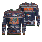 Orange & Blue Denver Broncos Ugly Christmas Sweater 2025 – Moonbestprint