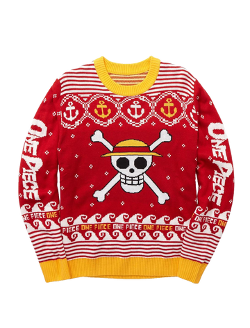 One Piece Straw Hat Pirates Jolly Roger Holiday Ugly Sweater – Moonbestprint