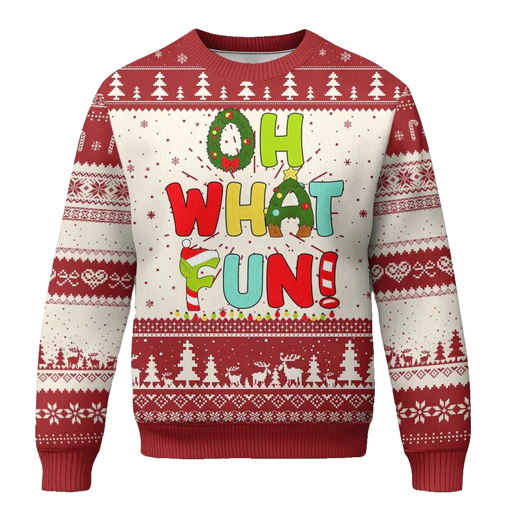 Oh What Fun Ugly Christmas Sweater - Moonbestprint