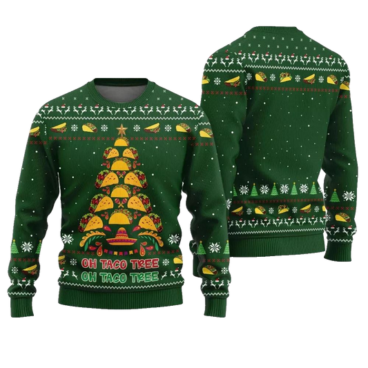 Oh Taco Tree Ugly Christmas Sweater - Moonbestprint