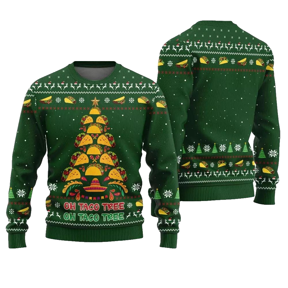 Oh Taco Tree Ugly Christmas Sweater - Moonbestprint