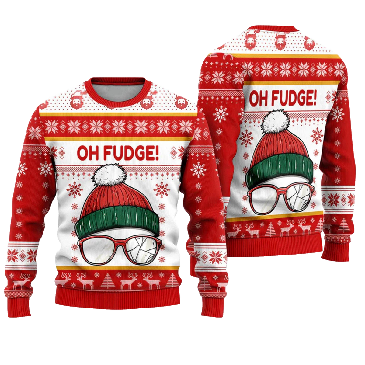 Oh Fudge Funny Ugly Christmas Sweater – Moonbestprint