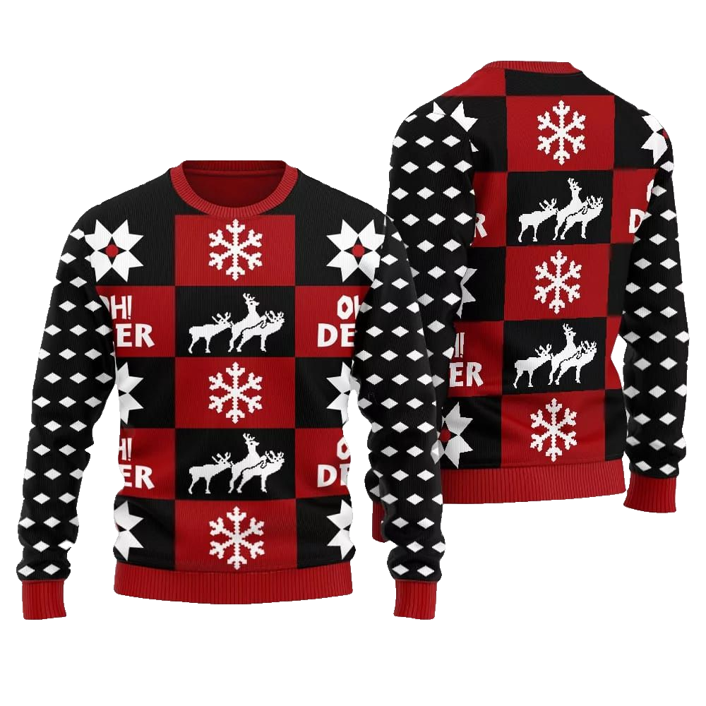 Oh Deer Ugly Sweater Christmas 2026 - Moonbestprint